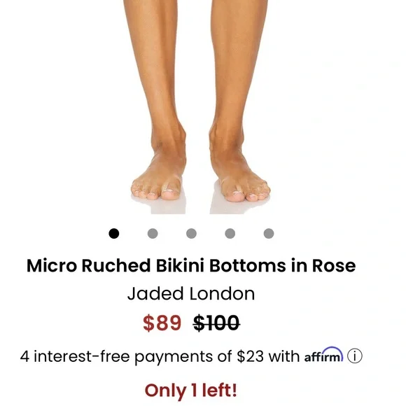 Jaded London Snakeskin Print Panty with Beaded Details - Picture 5 of 6